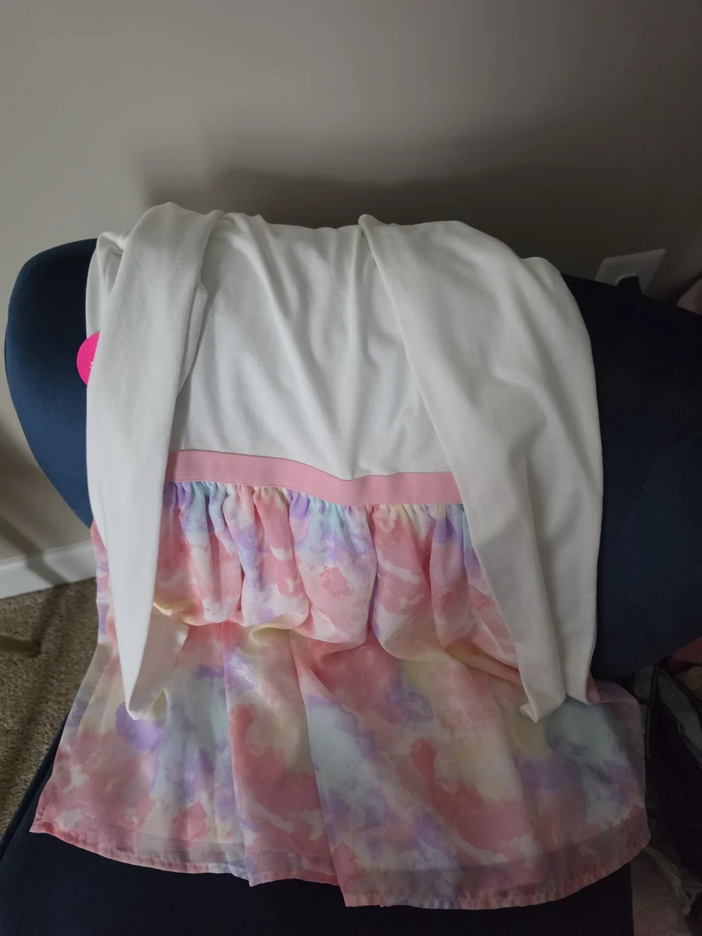 Girls Large Sequin Unicorn Dress with Pastel Watercolor Skirt